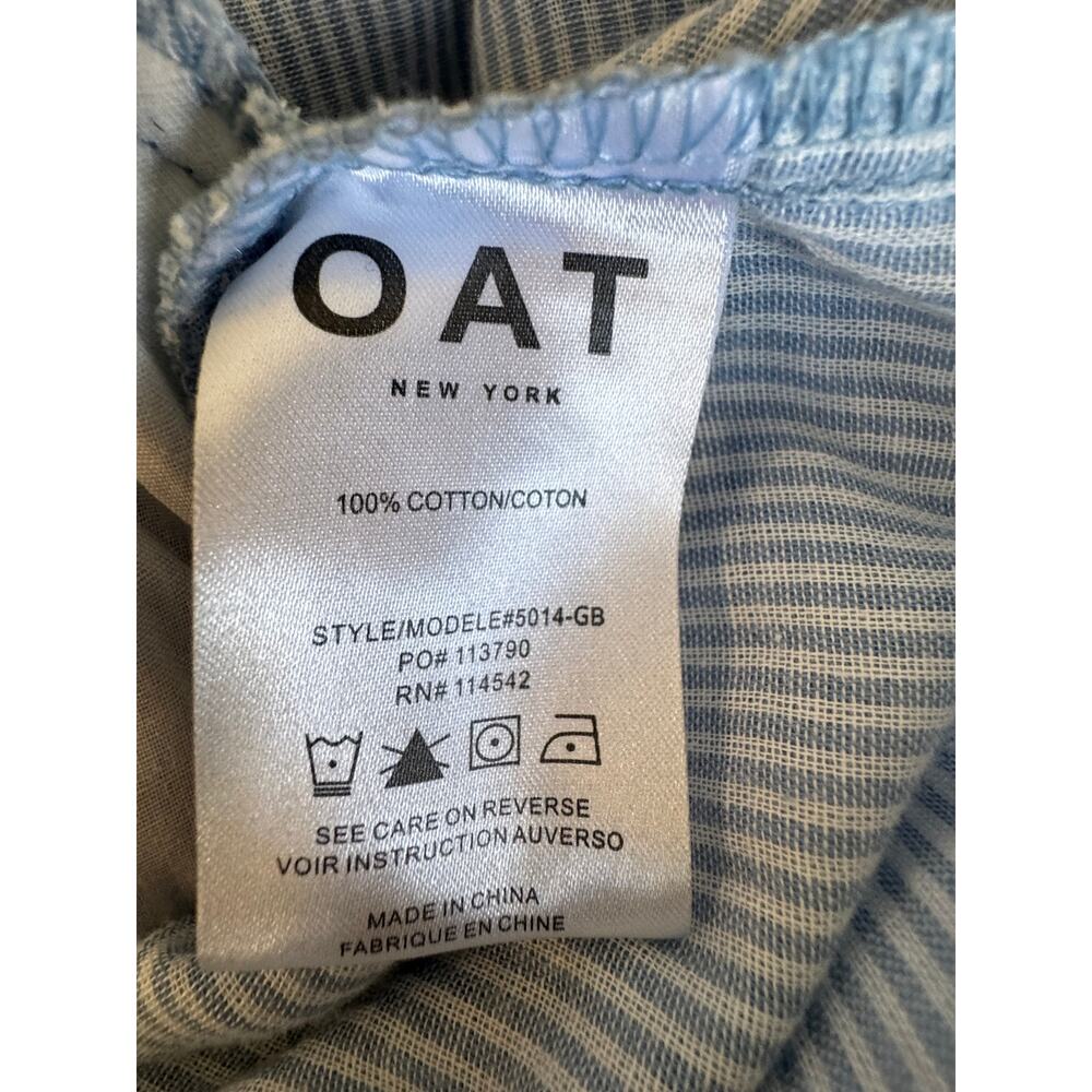 New OAT NEW YORK Women's Azure Blue Pockets Button Front Shirt Dress Size M - Picture 8 of 8